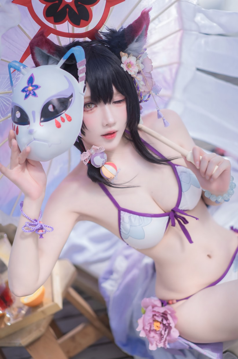 阿包也是兔娘-蔚蓝档案 狐坂若藻 水着最新作品资源下载