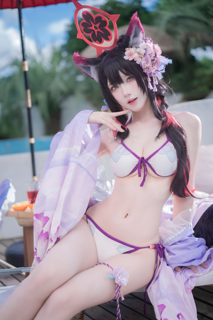 阿包也是兔娘-蔚蓝档案 狐坂若藻 水着最新作品资源下载