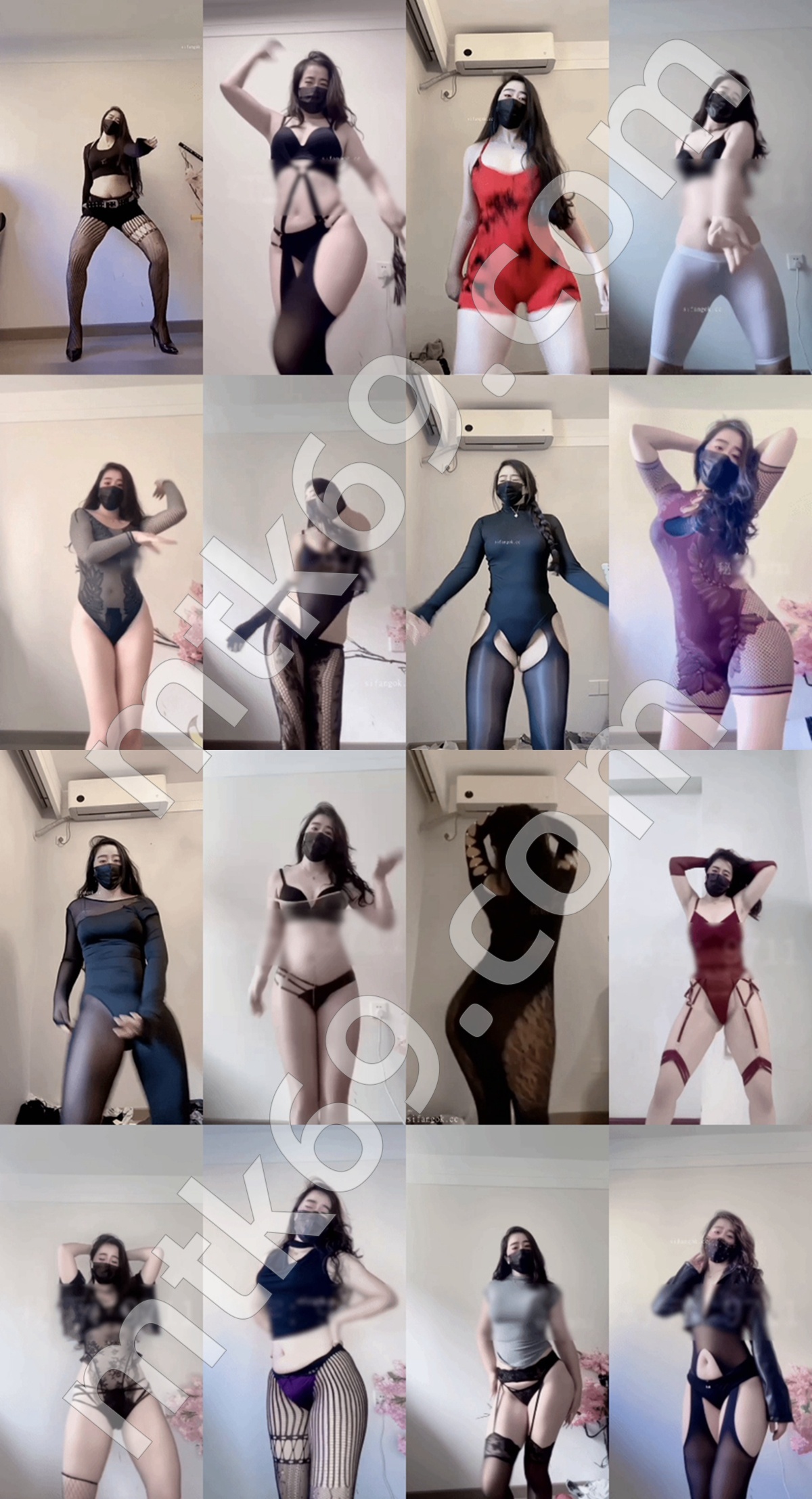 抖音50W大主播 徐小闹 圈子福利骚舞 动感节拍肉肉性感摇 [53V/823MB]-舞蹈素材